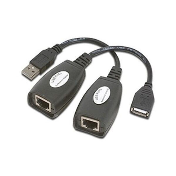 Balun Extensor Alargue Usb Macho a Usb Hembra Rj45 Utp