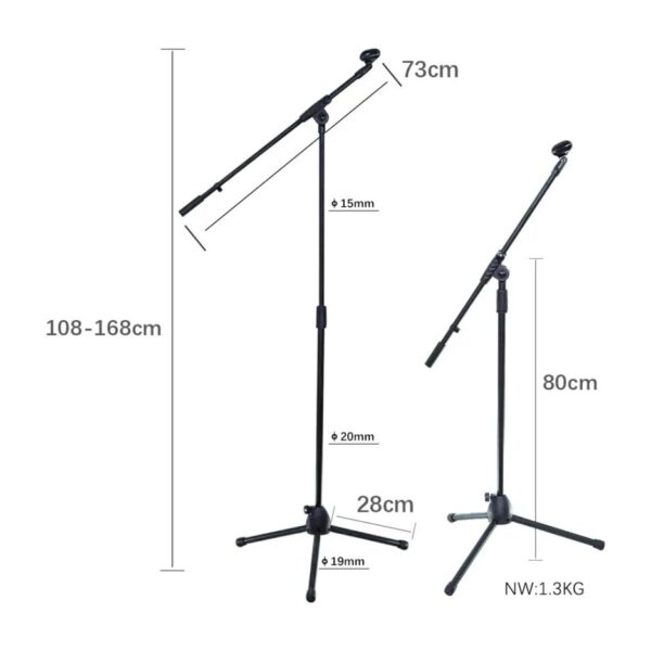 r201626.jpg Soporte Pie De Microfono Jirafa Con Pipeta Regulable Simple