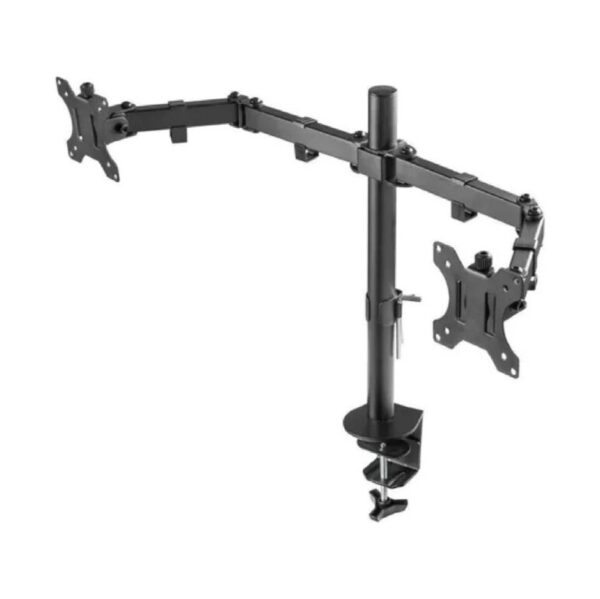 Brazo Soporte Doble De Mesa Para Monitor 15 A 27 Pulgadas Metal