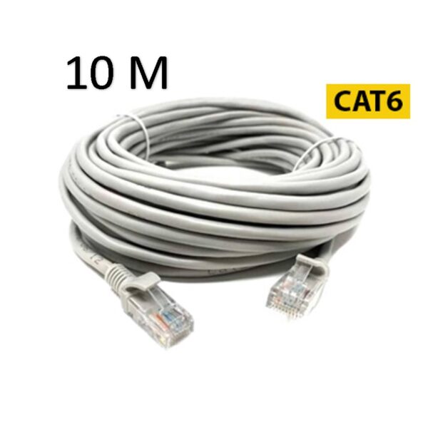 Cable De Red 10 Metros Armado Pc Módem Cat 6 Rj45 Utp Lan