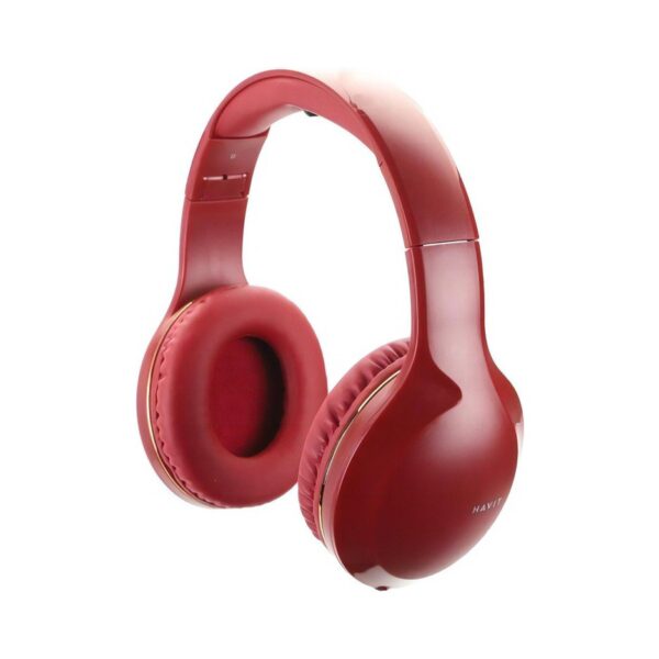 Auricular Inalambrico Bluetooth Micro SD Vincha Havit H2590BT Pro Rojo