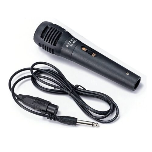 Micrófono Dinámico Profesional Karaoke Con Cable Negro