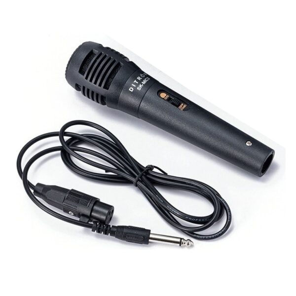 Micrófono Dinámico Profesional Karaoke Con Cable Negro