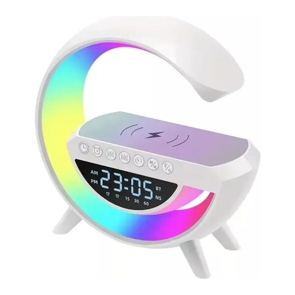 Parlante Bluetooth Con Reloj Alarma y Carga Inalámbrica
