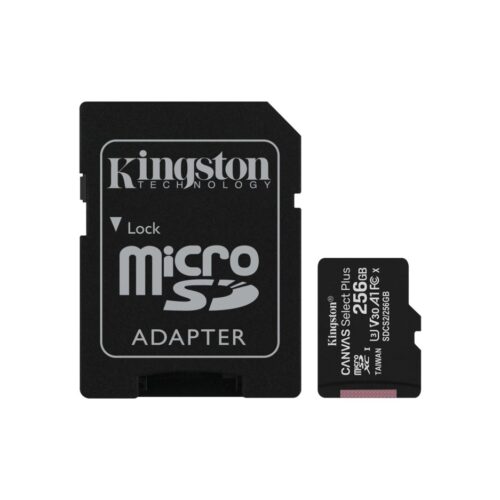 Memoria Microsd Kingston 256Gb C/Adap Clase 10 Uhs-I (U1) 100Mb/S Canvas Plus Micro SD