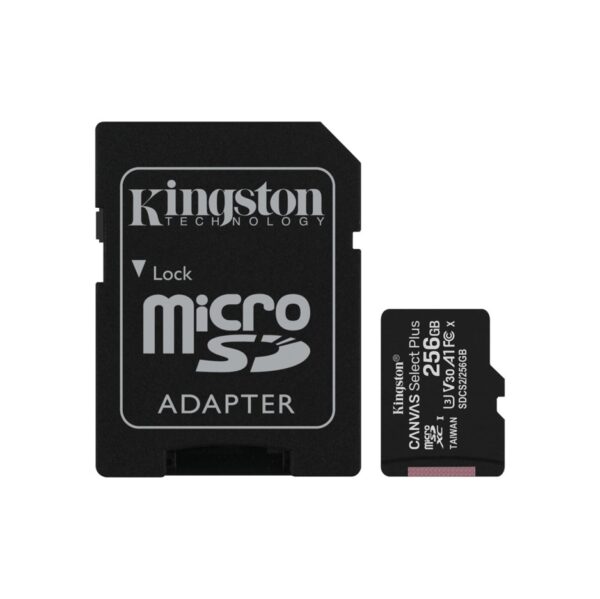 Memoria Microsd Kingston 256Gb C/Adap Clase 10 Uhs-I (U1) 100Mb/S Canvas Plus Micro SD