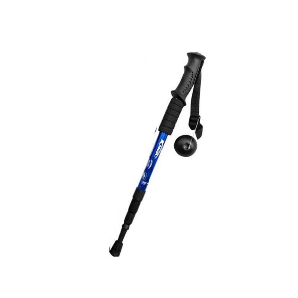 Bastón Trekking Caminar Senderismo Freewind Plegable Aluminio 65-110 Cm Azul