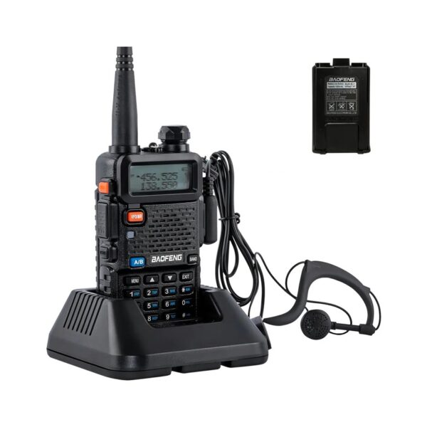 Handy Walkie talkie Baofeng BF-UV-5RE Frecuencia 400-480mHz Con FM Negro