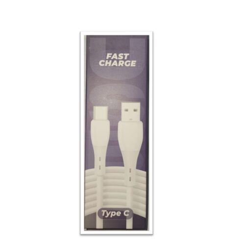 Cable Cargador Usb Tipo C 1M Reforzado Carga Rápida Blanco Only