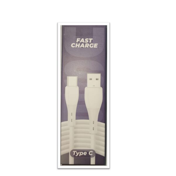 Cable Cargador Usb Tipo C 1M Reforzado Carga Rápida Blanco Only