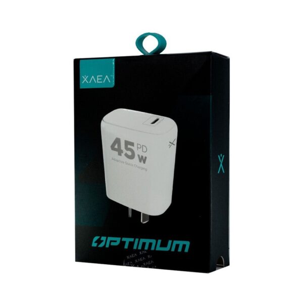 r201746.jpg Cargador Rapido Celular XAEA 220V USB Tipo C 9V 5A 45W QC3.0 Optimum MOD501