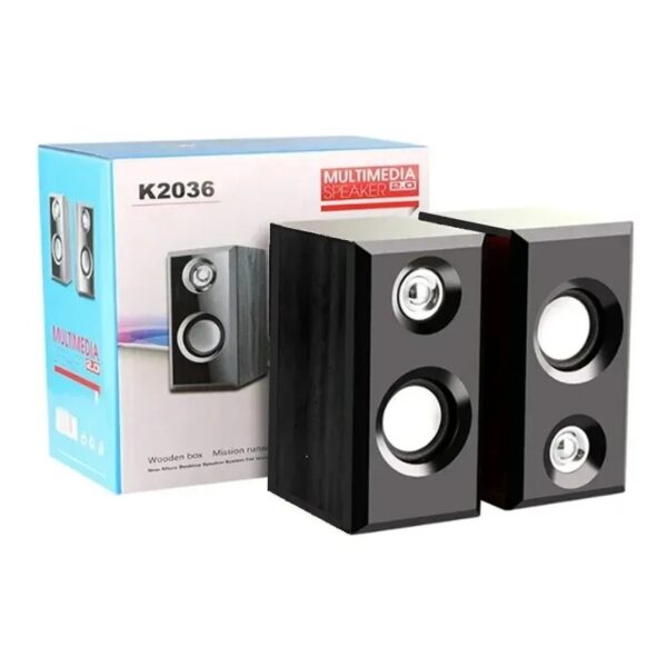 Parlantes Multimedia USB 5V 2.0 Plug Aux 3.5mm Para Pc Mac K2035