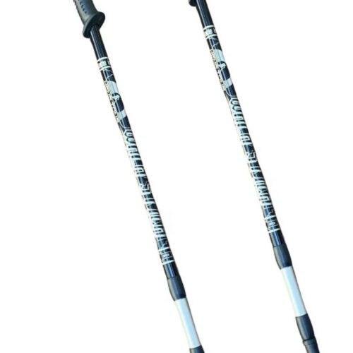 Bastón De Trekking Caminar Senderismo 60cm 135cm Antishock Negro y Gris X Unidad