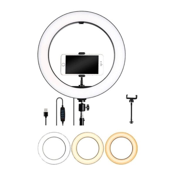 Aro De Luz Led 30 Cm 12 Pulgadas De Diametro Usb Con Controlador De Luz Sin Tripode