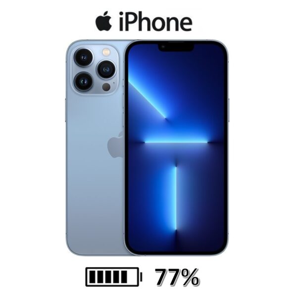 Celular Apple Iphone 13 Pro 128Gb Condicion Bateria 77% Azul Usado Como Nuevo