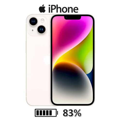 Celular Apple Iphone 14 128Gb Condicion Bateria 83% Starlight Usado Como Nuevo