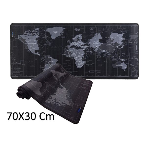r201802.jpg Mouse Pad Gamer Mapa Mundial 70 X 30 Cm MousePad Antideslizante Xl Escritorio Negro