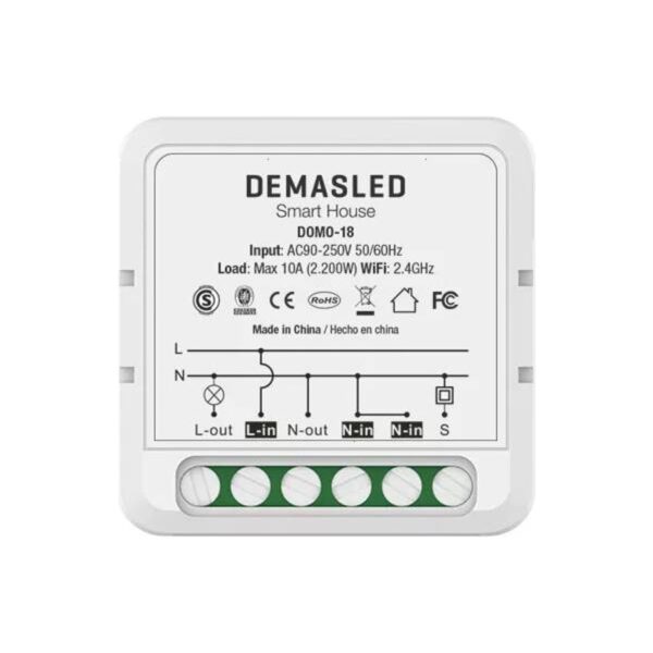 Interruptor Inteligente Wifi + RF 433Mhz Domotica Basic Smart Switch 220V 10A