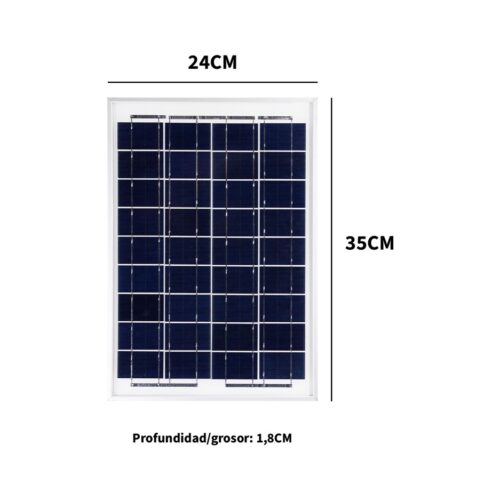 Panel Solar 10wp 10 Watts P/ Cargar Baterias 12v Policristalino