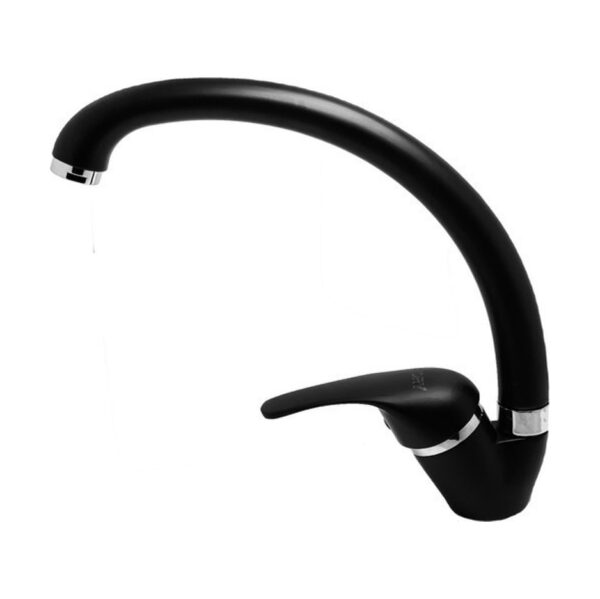 Canilla Griferia Cocina Monocomando Cisne Negra Mate Negro