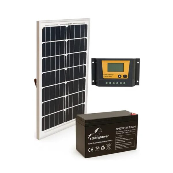 Panel Solar 10w + Regulador 10a + Batería 12V 7A