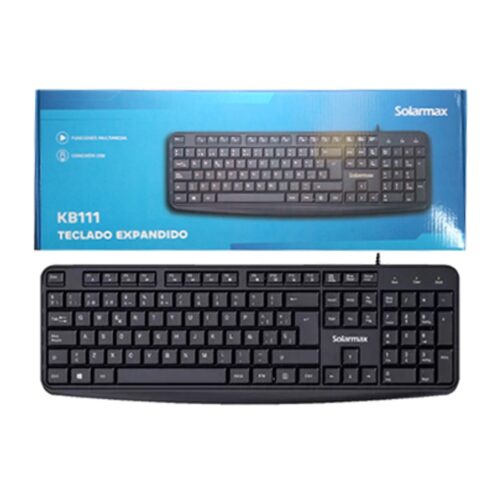 Teclado SolarMax KB111 USB Multimedia Cable 1.2 mts