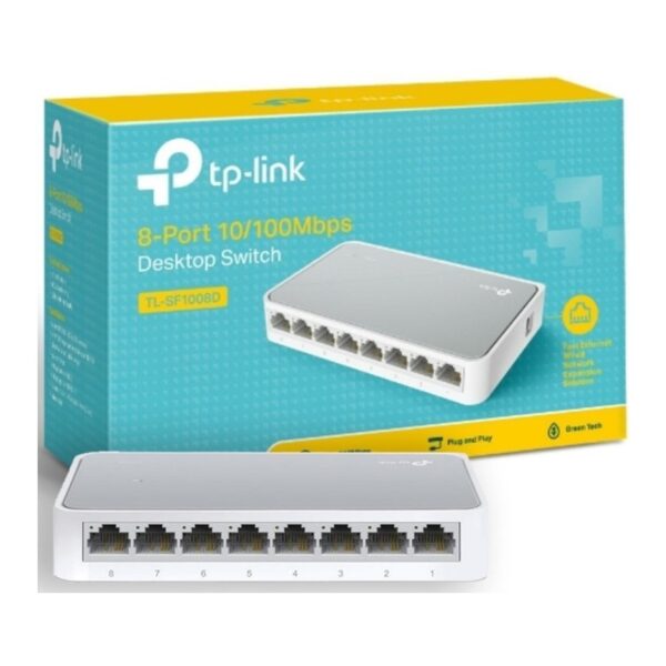 r201850.jpg Switch de Red Ethernet 8 Puertos TP-Link TL-SF1008D 10/100 Mbps