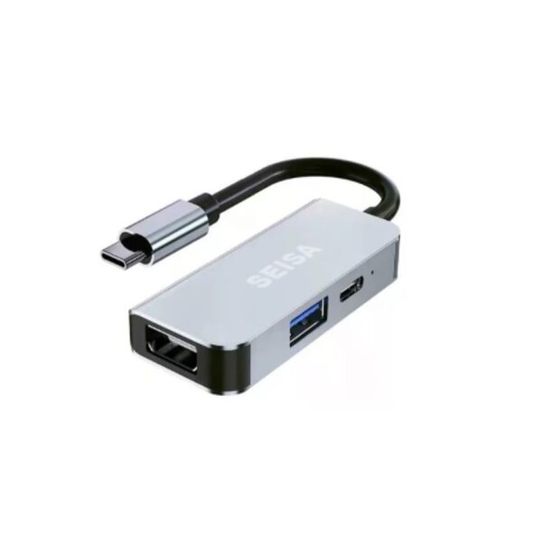 Hub Usb Seisa Tipo-C 3 en 1 BYL-2122 HDMI USB 3.0 Power Delivery