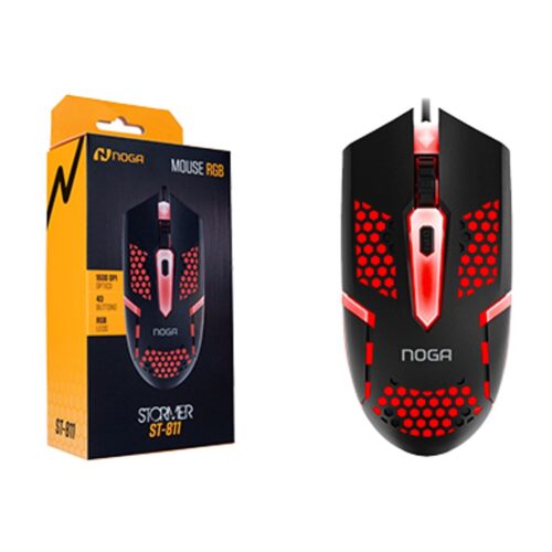 Mouse Noganet St-811 Usb Cable 1.5Mts 1600Dpi 4 Botones Rgb Iluminado Gamer