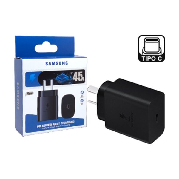 Cargador Cabezal 220V 5V 9V 12V Usb Tipo C Hembra Samsung Pd3.0 Qc4.0 45W Carga Rapida