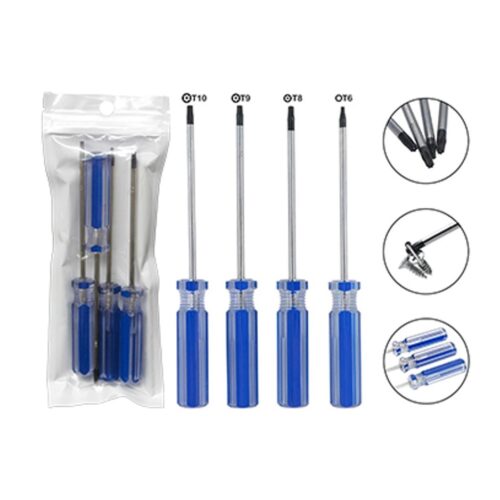 Kit Destornilladores 4 En 1 Destornillador Torx T6 Torx De Seguridad T8 T9 T10 P Consola Ps3 Ps4 Ps5 Xbox