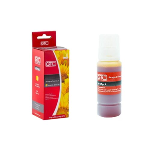 Tinta Alternativa GTC 100ml Compatible HP T52 GT53 GT58XX Series Smart Tank & Ink Tank Amarillo