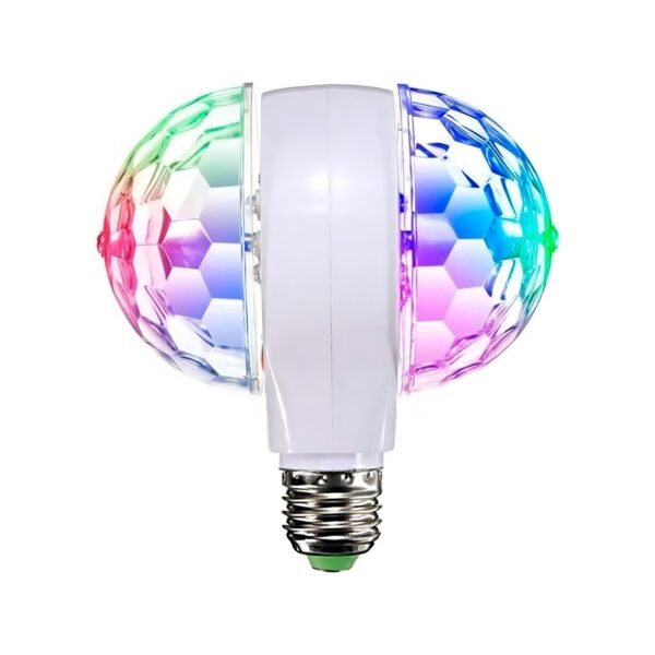 Lampara Led Giratoria Doble 3 Colores Bolichera Foco Led Rgb Dj Fiesta