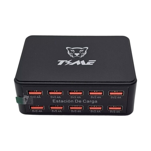 Estacion Carga Cargador 10 Puertos Usb 2.4a Carga Rapida Celular 220v 60w