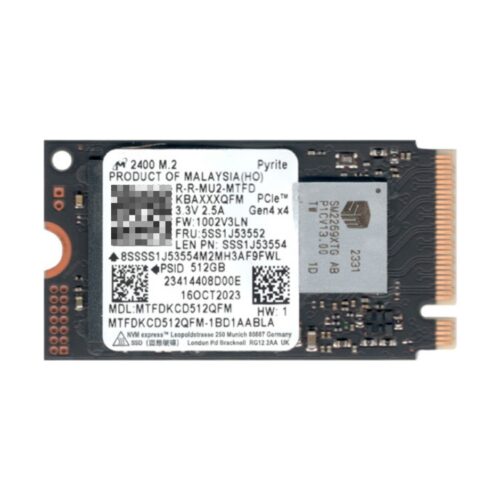 Disco Solido Ssd Micron 2400 512gb M.2 2242 4x4 Oem Color Verde Oscuro M2
