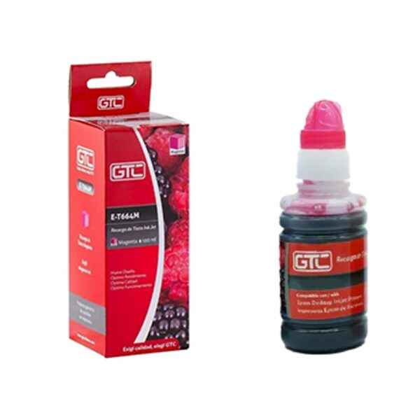Tinta Alternativa Gtc Epson T664M Botella Recarga Magenta 100ml L100 L101 L110 L111