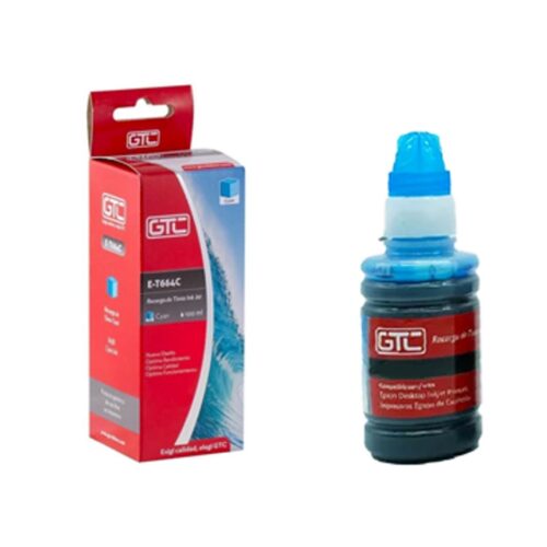 Tinta Alternativa Gtc Epson T664C Botella Recarga Cyan 100ml L100 L101 L110 L111