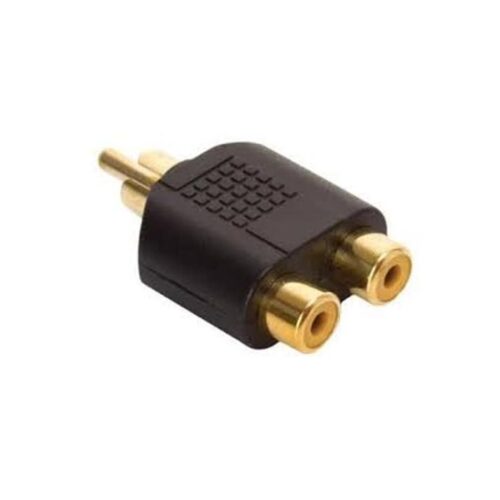 Adaptador Conector Divisor RCA Macho a 2 RCA Hembra