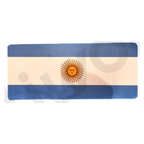 Mouse Pad Bandera Argentina Con Sol Antideslizante Bordes Cosidos Lavable Mousepad 70 x 30 cm