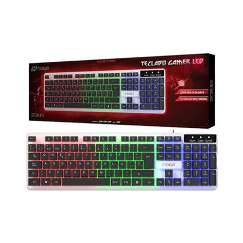 Teclado Noganet Stormer Gamer USB 2.0 Cable 1.4 Metros Retroiluminado