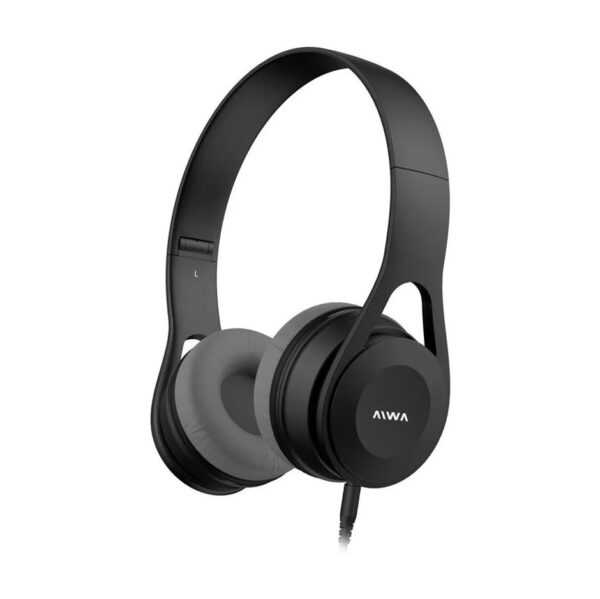 r202028.jpg Auriculares Vincha Plegable Manos Libres Aiwa Ava-102n Negro Cable 1.2 Metros
