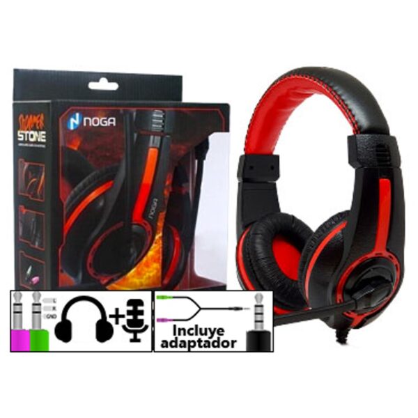 r202044.jpg Auricular Vincha Noganet ST-819 Stormer Stone 1.8 mts Con Adaptador Ps3 Ps4 Xbox Pc