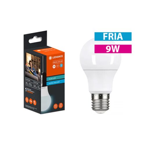 Lampara LED Osram Classic Ledvance Foco E27 9W Luz Blanca Fria 220V