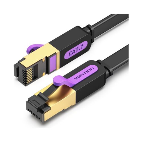 Cable de red Vention Cat 7 Certificado 1.5 Metros Premium Plano Rj45 Ethernet 10gbps 600 Mhz 100% Cobre