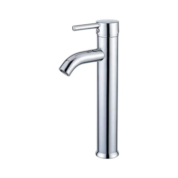 Griferia De Baño Monocomando Alta Canilla Lavatorio Mezcladora Cromado