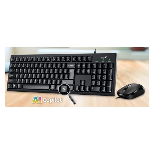 Kit Teclado + Mouse Genius KM-100SE Español USB con Cable Color Negro