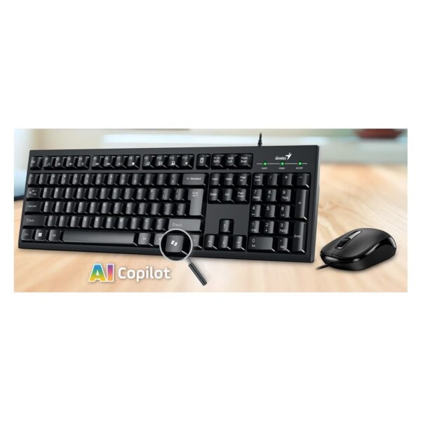 Kit Teclado + Mouse Genius KM-100SE Español USB con Cable Color Negro