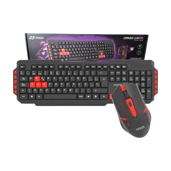 Kit Teclado + Mouse Noganet NKB-350 Cable USB 1.5 Metros Gamer con Multimedia
