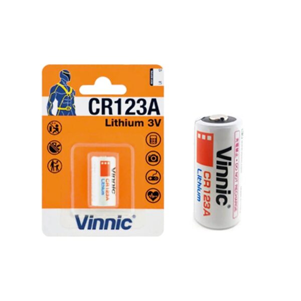 Pila Cr123A Vinnic 3V Lithium Precio X Unidad