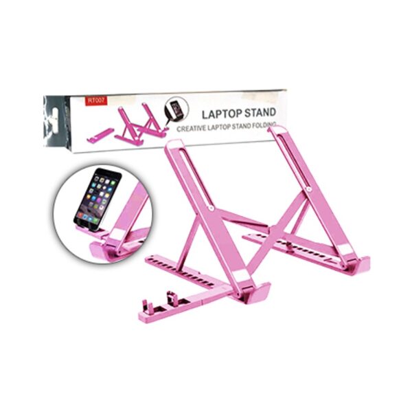 Soporte Para Notebook El331 De Plastico 15 A 45 Grados Inclinacion Rosa